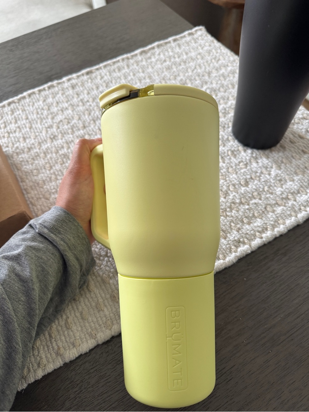 BrüMate Lemon Yellow Travel Mug with Handle